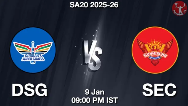 DSG vs SEC ड्रीम11 भविष्यवाणी, फैंटेसी क्रिकेट टीम - 09 जनवरी 2026