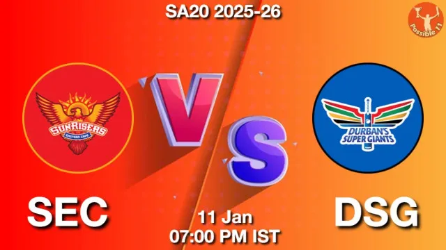 SEC vs DSG ड्रीम11 भविष्यवाणी, फैंटेसी क्रिकेट टीम - 11 जनवरी 2026