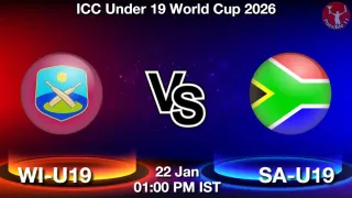 WI-U19 vs SA-U19 Matcch Previews
