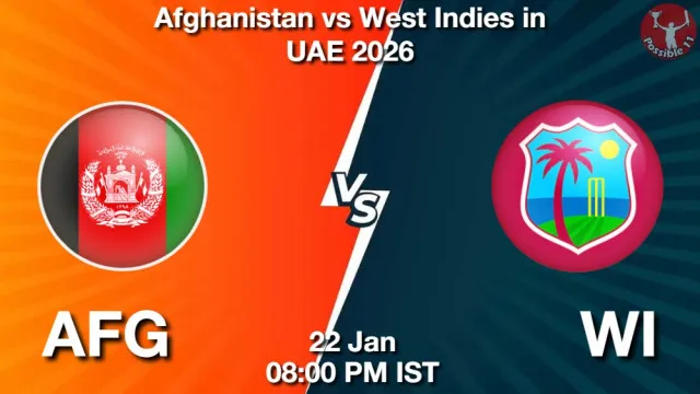 AFG vs WI ड्रीम11 भविष्यवाणी, फैंटेसी क्रिकेट टीम - 22 जनवरी 2026
