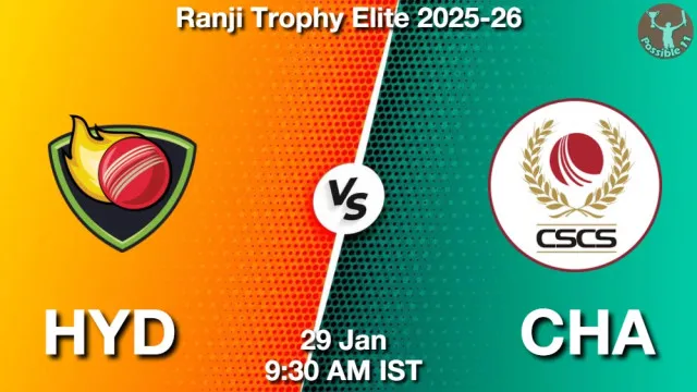 HYD vs CHA ड्रीम11 भविष्यवाणी, फैंटेसी क्रिकेट टीम - 29 जनवरी 2026
