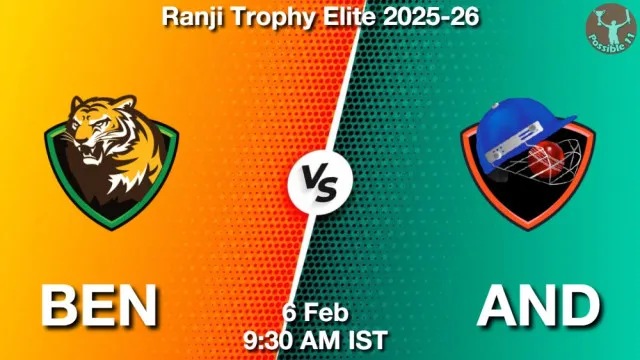 BEN vs AND ड्रीम11 भविष्यवाणी, फैंटेसी क्रिकेट टीम - 06 फ़रवरी 2026