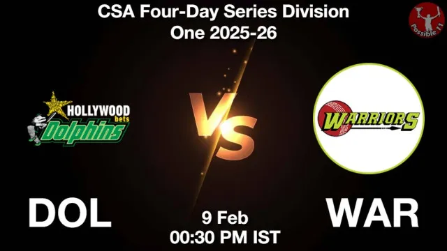 DOL vs WAR ड्रीम11 भविष्यवाणी, फैंटेसी क्रिकेट टीम - 09 फ़रवरी 2026