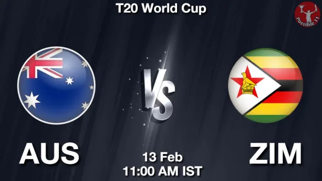 AUS vs ZIM ड्रीम11 भविष्यवाणी, फैंटेसी क्रिकेट टीम - 13 फ़रवरी 2026