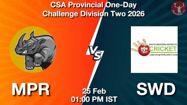 MPR vs SWD ड्रीम11 भविष्यवाणी, फैंटेसी क्रिकेट टीम - 25 फ़रवरी 2026