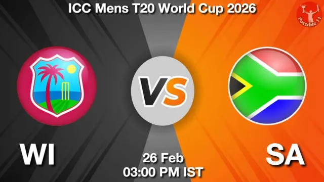 WI vs SA ड्रीम11 भविष्यवाणी, फैंटेसी क्रिकेट टीम - 26 फ़रवरी 2026