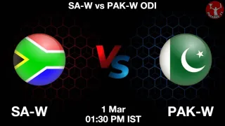 SA-W vs PAK-W Matcch Previews