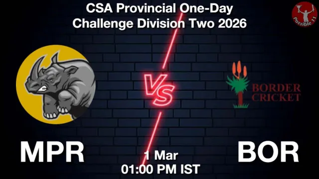 MPR vs BOR ड्रीम11 भविष्यवाणी, फैंटेसी क्रिकेट टीम - 01 मार्च 2026