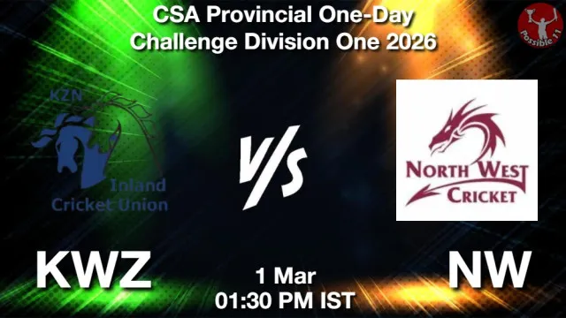 KWZ vs NW ड्रीम11 भविष्यवाणी, फैंटेसी क्रिकेट टीम - 01 मार्च 2026