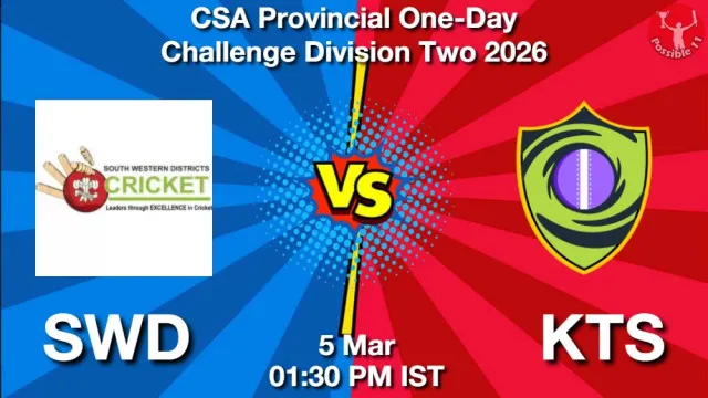 SWD vs KTS ड्रीम11 भविष्यवाणी, फैंटेसी क्रिकेट टीम - 05 मार्च 2026