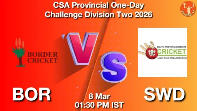 BOR vs SWD ड्रीम11 भविष्यवाणी, फैंटेसी क्रिकेट टीम - 08 मार्च 2026