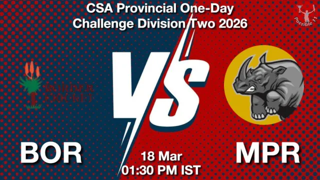 BOR vs MPR ड्रीम11 भविष्यवाणी, फैंटेसी क्रिकेट टीम - 18 मार्च 2026