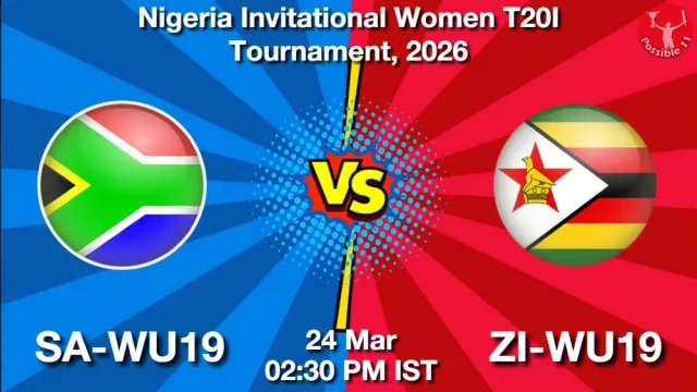 SA-WU19 vs ZI-WU19 ड्रीम11 भविष्यवाणी, फैंटेसी क्रिकेट टीम - 24 मार्च 2026