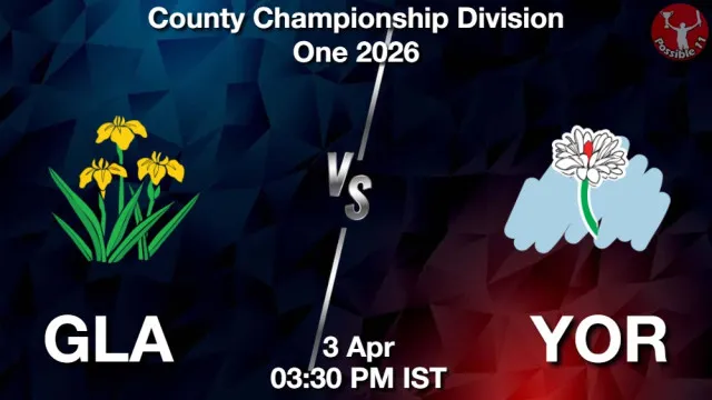 GLA vs YOR ड्रीम11 भविष्यवाणी, फैंटेसी क्रिकेट टीम - 03 अप्रैल 2026