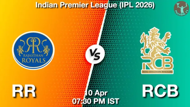 RR vs RCB ड्रीम11 भविष्यवाणी, फैंटेसी क्रिकेट टीम - 10 अप्रैल 2026