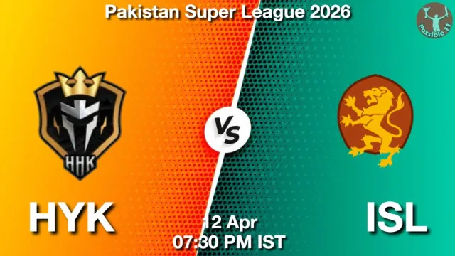 HYK vs ISL ड्रीम11 भविष्यवाणी, फैंटेसी क्रिकेट टीम - 12 अप्रैल 2026