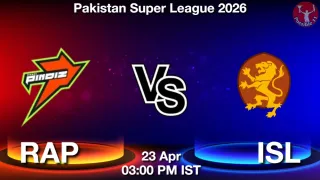 RAP vs ISL Dream11 Prediction