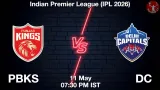 PBKS vs DC Dream11 Prediction, Preview & Updates - <small>Mon, 11 May 07:30 PM IST</small>
