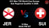 JER vs SUI Dream11 Prediction, Preview & Updates - <small>Sat, 16 May 06:00 PM IST</small>