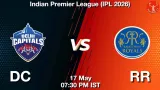 DC vs RR Dream11 Prediction, Preview & Updates - <small>Sun, 17 May 07:30 PM IST</small>
