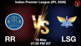 RR vs LSG Dream11 Prediction, Preview & Updates - <small>Tue, 19 May 07:30 PM IST</small>