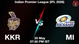 KKR vs MI Dream11 Prediction, Preview & Updates - <small>Wed, 20 May 07:30 PM IST</small>