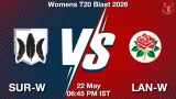 SUR-W vs LAN-W Dream11 Prediction - <small>Fri, 22 May 06:45 PM IST</small>