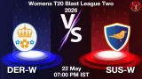 DER-W vs SUS-W Dream11 Prediction - <small>Fri, 22 May 07:00 PM IST</small>
