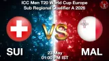 SUI vs MAL Dream11 Prediction, Preview & Updates - <small>Sat, 23 May 01:00 PM IST</small>