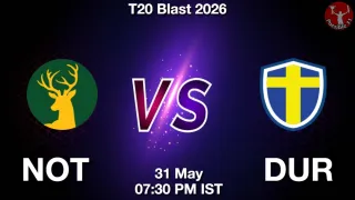 NOT vs DUR - T20 Blast