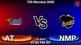 AT vs NMP Dream11 Prediction, Preview & Updates - <small>Fri, 05 Jun 07:00 PM IST</small>