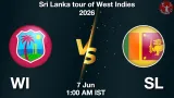 WI vs SL Dream11 Prediction, Preview & Updates - <small>Sun, 07 Jun 01:00 AM IST</small>