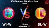 WI-W vs SL-W Dream11 Prediction - <small>Sun, 21 Jun 03:00 PM IST</small>