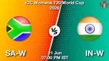 SA-W vs IN-W Dream11 Prediction - <small>Sun, 21 Jun 07:00 PM IST</small>