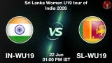 IN-WU19 vs SL-WU19 Dream11 Prediction - <small>Mon, 22 Jun 01:00 PM IST</small>