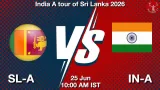 SL-A vs IN-A Dream11 Prediction - <small>Thu, 25 Jun 10:00 AM IST</small>