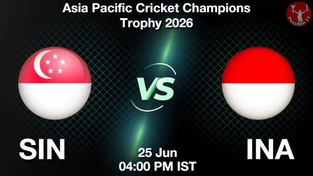 SIN vs INA Match Previews and Cricket Tips