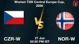 CZR-W vs NOR-W Dream11 Prediction - <small>Sat, 27 Jun 02:30 PM IST</small>