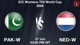 PAK-W vs NED-W Dream11 Prediction - <small>Sat, 27 Jun 03:00 PM IST</small>