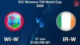 WI-W vs IR-W Dream11 Prediction - <small>Sat, 27 Jun 07:00 PM IST</small>
