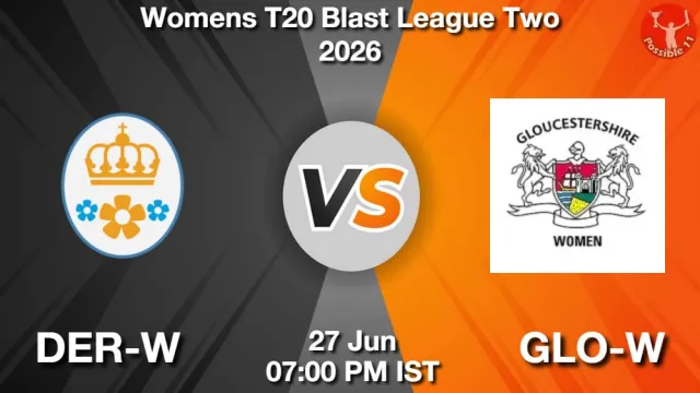 DER-W vs GLO-W Match Previews and Cricket Tips