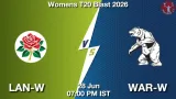 LAN-W vs WAR-W Dream11 Prediction - <small>Sun, 28 Jun 07:00 PM IST</small>