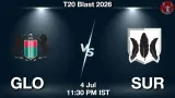 GLO vs SUR Dream11 Prediction, Preview & Updates - <small>Sat, 04 Jul 11:30 PM IST</small>