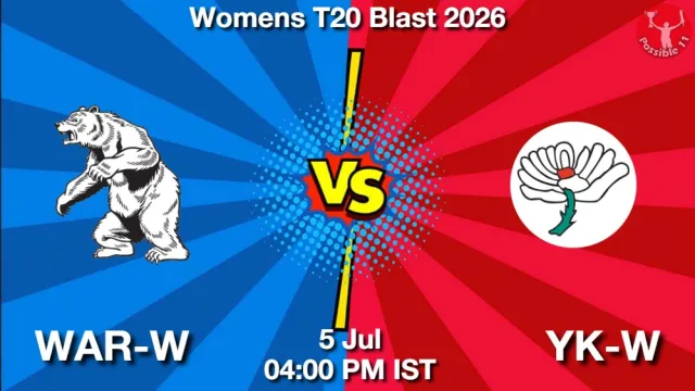 WAR-W vs YK-W Match Previews and Cricket Tips