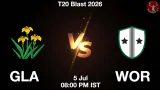 GLA vs WOR Dream11 Prediction, Preview & Updates - <small>Sun, 05 Jul 08:00 PM IST</small>
