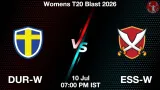 DUR-W vs ESS-W Dream11 Prediction - <small>Fri, 10 Jul 07:00 PM IST</small>