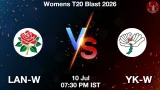 LAN-W vs YK-W Dream11 Prediction - <small>Fri, 10 Jul 07:30 PM IST</small>