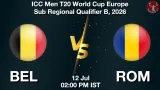 BEL vs ROM Dream11 Prediction, Preview & Updates - <small>Sun, 12 Jul 02:00 PM IST</small>