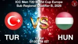 TUR vs HUN Dream11 Prediction, Preview & Updates - <small>Sun, 12 Jul 07:00 PM IST</small>