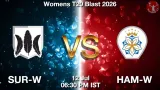 SUR-W vs HAM-W Dream11 Prediction - <small>Sun, 12 Jul 06:30 PM IST</small>